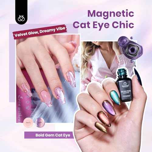 Beetles 100 Colors Gel Nail Polish Set, 119 PCS Nail Polish Kit All Season Cat Eye Pink Blue Jelly Glitter Pearl Gel Polish & 5Pcs Base Top Coat Soak off UV Manicure Nail Art Home Gifts for Women
