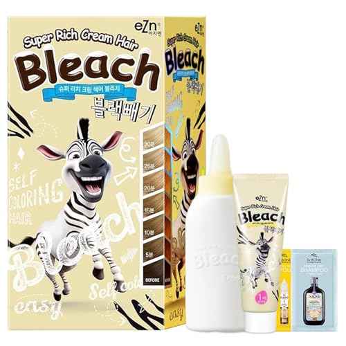 Super Rich Cream Hair Bleach (4.8oz), Permanent Hair Color with Marula Seed Oil, High-Lifting Formula, Minimal Damage, Enriched with Jojoba Seed and Argan Kernel