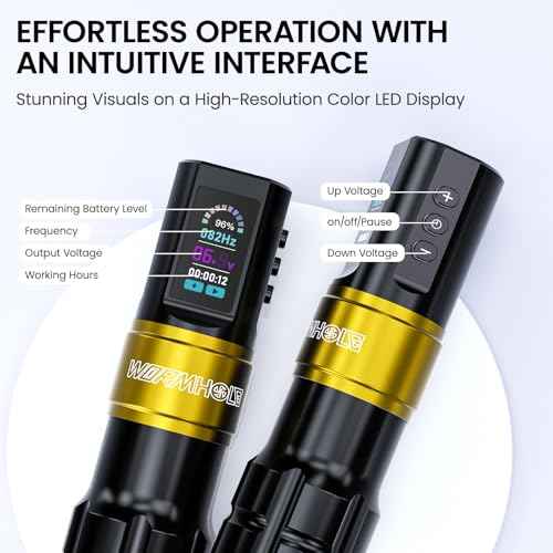 Wormhole Tattoo Gun Wireless Tattoo Gun Kit ? Professional Rechargeable Tattoo Machine with 1800mAh Battery | Includes Ink, Needles & Supplies | Best Tattoo Starter Kit for Beginners & Pros