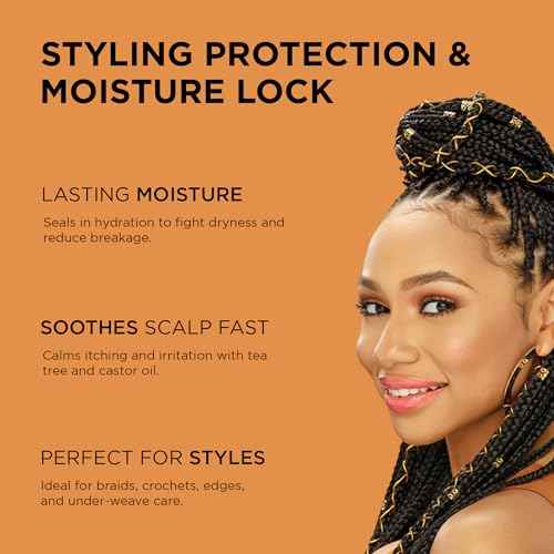 African Pride Black Castor Miracle Hair & Scalp Sealing Oil ? Hair Oil with Black Castor, Tea Tree & Soybean Oil for Moisture Lock, Scalp Relief & Growth Support | 6oz