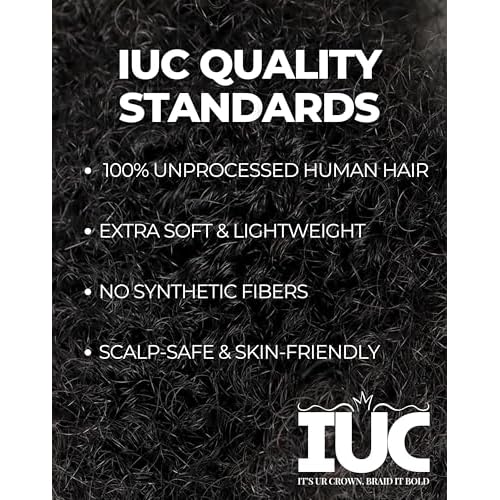 IUC Afro Kinkys Bulk Human Hair (16Inch, 50g, Honey Blonde) 4C Afro Kinky-Curly 100% Human Hair, Ideal for Braiding, Twists, Dreadlocks, Loc Repair, Kid-Friendly