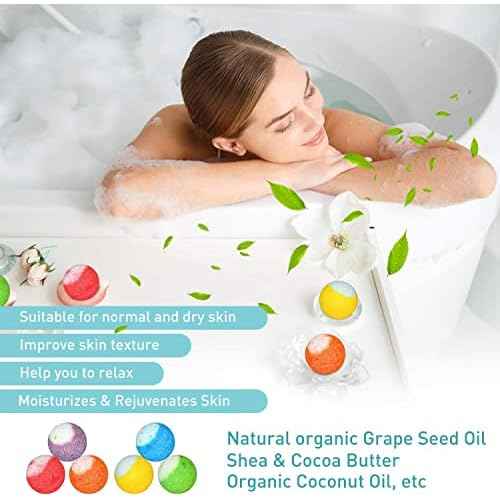 30 Pcs Bath Bomb Gift Set, Natural Organic Mini Bath Bombs, Handmade with Rich Fizz - Birthday Gift for Kids/Women/Men, Mother's Day, Ideal Gift for Valentine's Day