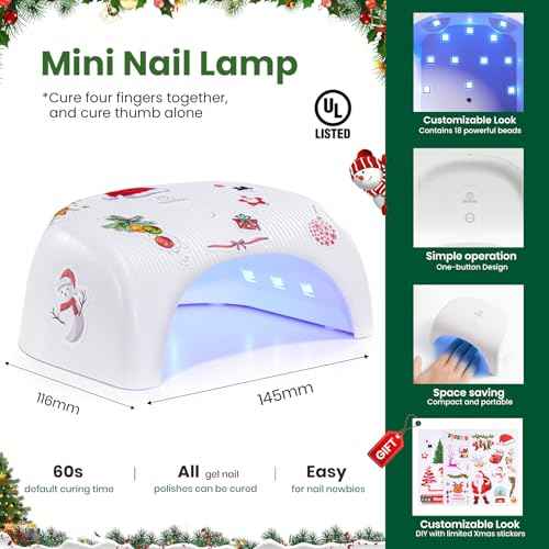 Beetles 82 Pcs Gel Nail Polish Kit with U V Ligh - 55 Color Gel Nail Kit Christmas Gifts for Teens Women Girls Soak Off Color Enchantment Winter Red Nails Art Home Salon Beginner DIY Manicure Set