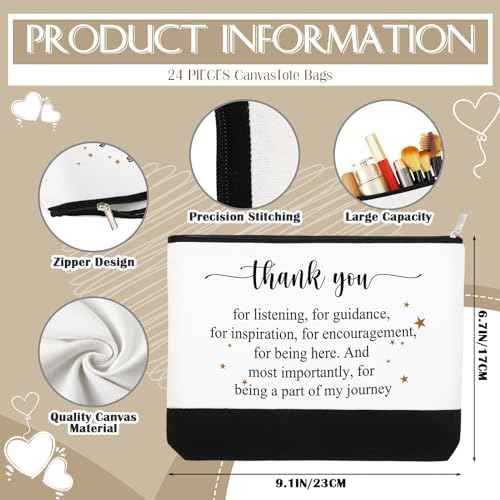 Abbylike 48 Pcs Employee Appreciation Gift Thank You Tote Bags for Women Vet Tech Week Teacher Coworker Staff Nurse