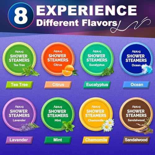Shower Steamers for Men 8 Pack - Christmas Gifts for Men, Shower Bombs Aromatherapy with Essential Oils, Mens Stocking Stuffers, Gifts for Mens Who Have Everything, Relaxation Gift for Dad Husband