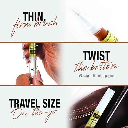 Tinted Lace Precison Parting Pen Dark Brown 0.105oz -Wig Lace Tint with Brush Applicatior, Easy to use, Long Lasting Formula, Blends Natural, Seamless Finish