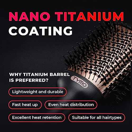 TYMO Hair Dryer Brush Blow Dryer Brush in One, 4 in 1 Ionic Hairdryer and Styler Volumizer with Oval Titanium Barrel, Hot Air Straightener for Smooth Frizz-Free Blowout, Gold