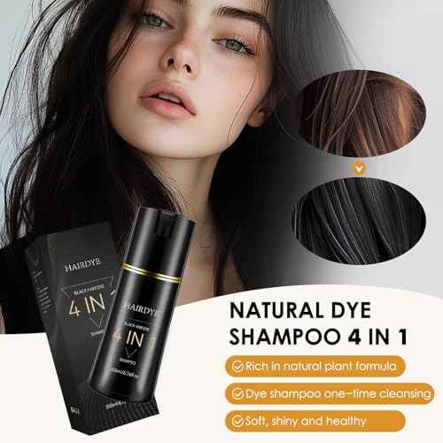 Hair Dye Shampoo,New Instant Hair Care dye shampoo For Men And Women (black)