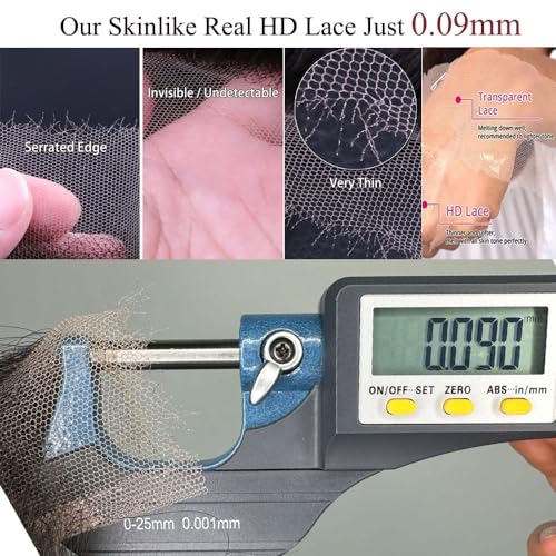 SKINLIKE Real HD Swiss Lace Closure Human Hair 5x5 Lace Closure with Clean Hairline Much More Density Full Cuticle Aligned Brazilian Human Hair Body Wave Style (18inch, HD BW 5x5 lace clsoure)