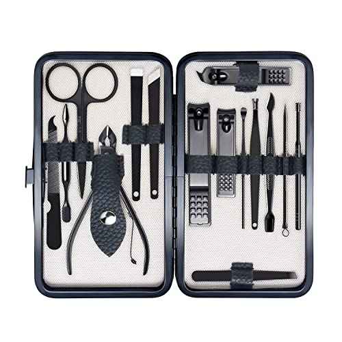 FIXBODY Nail Clippers for Men, Nail Grooming Kit, Manicure Kit Gift for Men, Nail Clippers Set for Women, Fingernail Clippers and Toenail Clippers