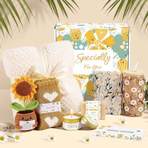 Self Care Gifts for Women Gift Baskets£¬Sending Sunshine Thinking of You Care Package Spa Gift Sets, Birthday Christmas Gifts for Women Best Friends Mom Sister Wife Grandma Her