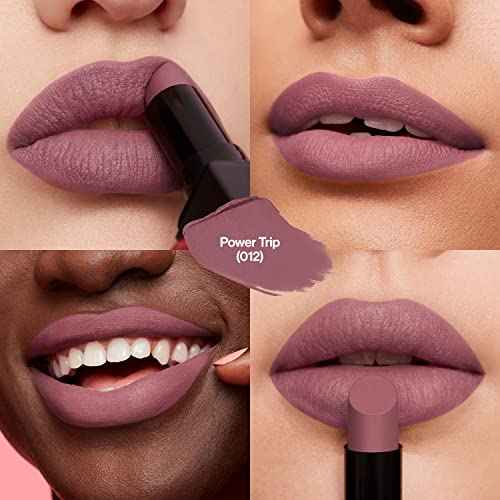 Revlon Lipstick, ColorStay Suede Ink, Built-in Primer, Stocking Stuffer for Women, Waterproof, Smudge-proof, Matte Color, 012 Power Trip, 0.09 oz