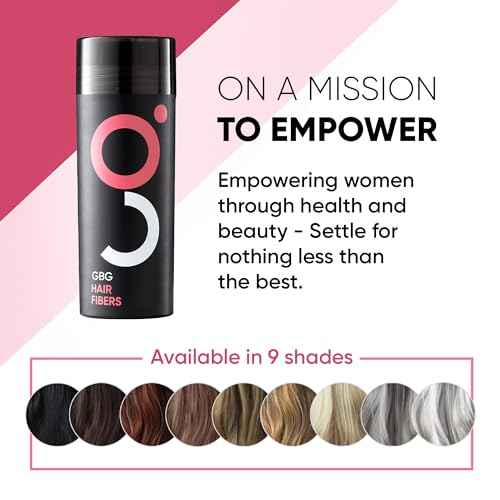 GBG Hair Fibers for Thinning Hair & Bald Spots (Dark Brown) - 25g Bottle - Conceals Hair Loss - Instant Cover Up & Volume in 30 Seconds, Hair Powder for Women & Men - Cruelty Free
