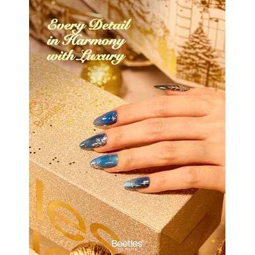 beetles Gel Polish Gilded Boutique Christmas Advent Calendar ? 24 Luxury Days of Gel Nail Polish Colors, Premium Gifts Box with Cat Eye Gel, Nail Care Tools & Mini UV Lamp for Women Holiday Gifting