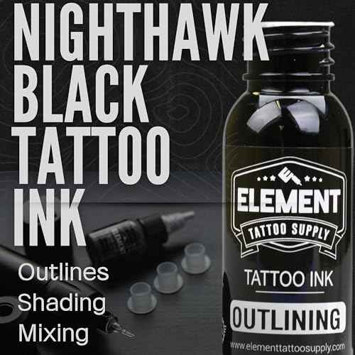 Element Tattoo Supply Black and White Tattoo Ink Set 8oz Professional Set for Human Skin Tattooing Mixing Outlining Highlight