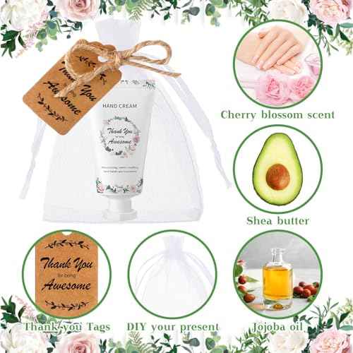 72 Sets Employee Appreciation Gifts Bulk Christmas Gifts for Coworkers Thank You Hand Cream Gift Appreciation Inspirational Travel Hand Lotion for Volunteer Staff Holiday Christmas(Thank)