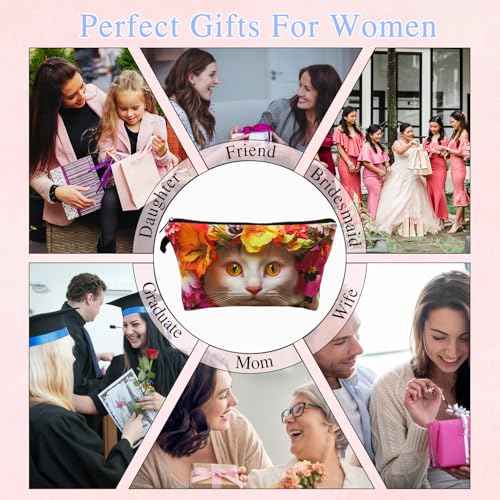 Cosmetic Bag for Women Small Travel Make Up Bag Travel Toiletries Pouch with Zipper for Organizing Small Items Travels Accessories Gift Bags for Birthday Christmas (NR10833)
