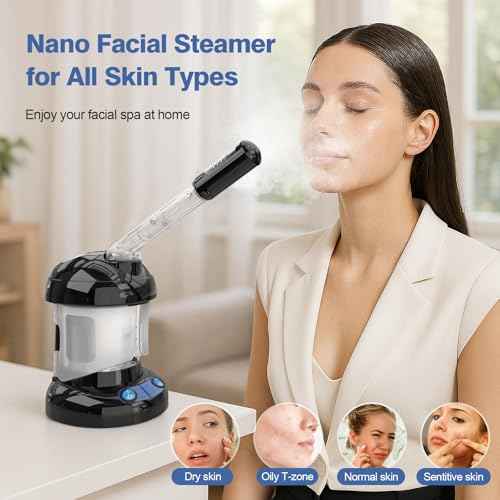 Hair Steamer Kingsteam 2 in 1 Ozone Facial Steamer, Design for Personal Care Use at Home or Salon Barber