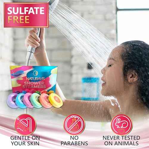 Shower Steamers Aromatherapy Gift Set - Eucalyptus & Mint Scented Shower Bombs for Stress Relief and Relaxation ? 6 Shower Tablets for Women and Men - Perfect Self-Care Gift for Birthdays and Holidays
