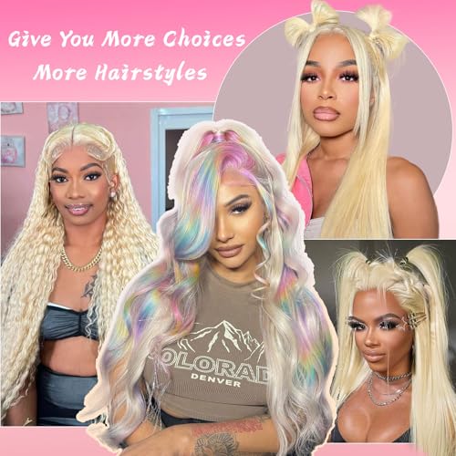 613 Lace Front Wig Human Hair 200 Density 13x6 HD Lace Front Wigs Human Hair Body Wave Blonde Wig Human Hair For Women 20 Inch Blonde 13x6 HD Lace Frontal Glueless Wigs Human Hair for Women