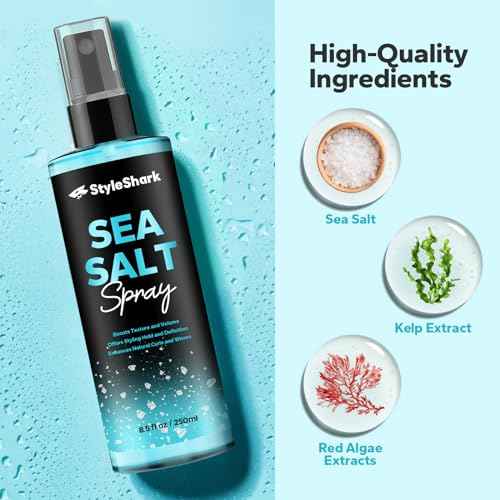 Sea Salt Spray for Hair Men & Women (8.5 Fl Oz), Sea Salt Spray for Men, Beach Wave & Volumizing Texturing Sprays to Add Volume & Texture