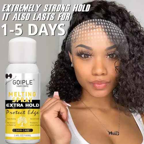 Lace Melting and Holding Spray Glue-Less Hair Adhesive for Wigs, Lace Bond Adhesive for Closure Wigs and Front Extensions, Strong Natural Finishing Hold with Control