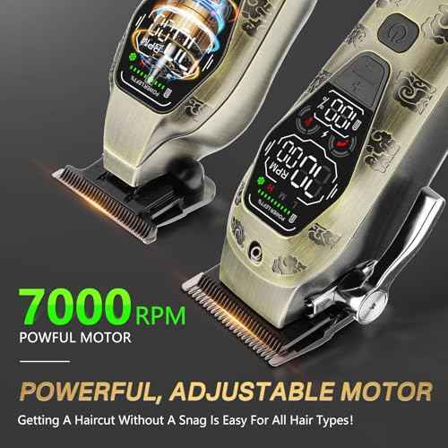 Hair Clippers for Men Professiona,3 in 1 T-Blade Barber Clippers and Trimmers Set for Barber kit, Mens Cordless Hair Clippers, Beard Trimmer for Men