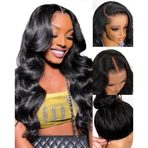 Sherico Body Wave Lace Front Wigs Human Hair Pull Go 13x6 HD Transparent Invisible Drawstring Snug Fit Glueless Curly Human Hair Wig for Women Pre Plucked Bleached Knots with Baby Hair 20 inch