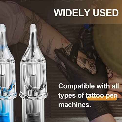 Tattoo Cartridges Needles - 40pcs Assorted Disposable Tattoo Needles Cartridge Round Liner Shader Magnum #12 3RL 5RL 7RL 9RL 3RS 5RS 7M1 9RM Mixed 0.35mm for Tattoo Artists
