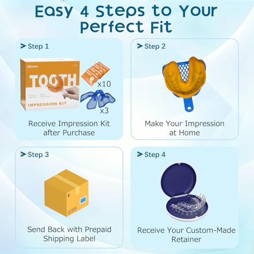 Custom Retainers for Teeth ? Clear Retainer, Precision-Fit Design for Long-Lasting Comfort, Slim, Transparent, and Ideal for Daytime or Overnight Wear (Upper Only)