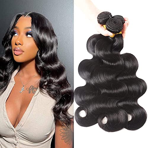12A Brazilian Body Wave Human Hair Bundles 18 18 18Inch 100% Unprocessed Brazilian Virgin Human Hair Weave 3Bundles Body Wave Hair Extensions