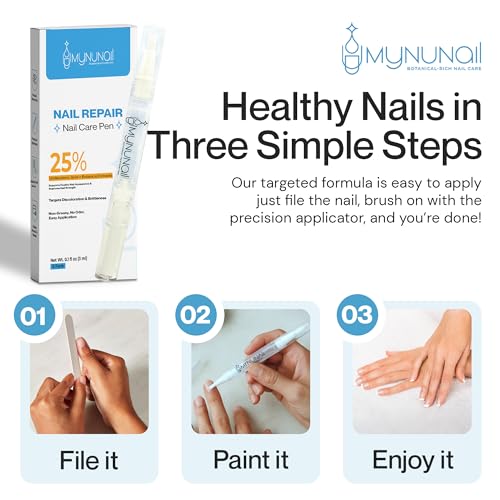 Nail Care/Conditioning Pen ? Botanical Oils for Healthy, Clear-Looking Toenails and Fingernails ? Fast Precision Brush Application Nail Repair Pen, Appearance of Clear Nails - Pack of 6