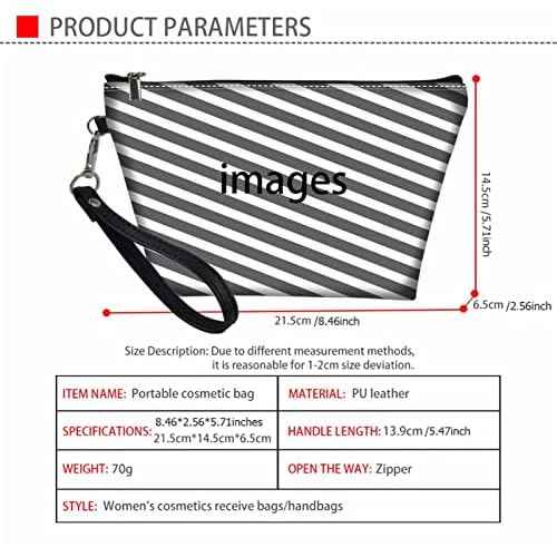 Retro Sunflower Butterfly Cosmetic Bag for Women Travel Organizer Makeup Bag Zipper Purse Lightweight Toiletry Organizer Pouch Clutch Bag with Wrist Strap