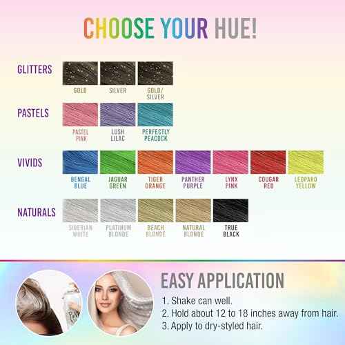 Punky Temporary Hair and Body Glitter Spray Silver ? Glitters Hairspray, Adds Sparkly Shimmery Glow, Hair Glitter for Kids, Women, Men 3.5 oz