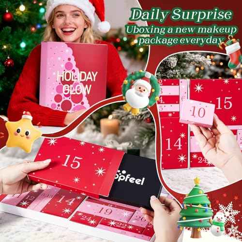 Makeup Advent Calendar 2025 for Girls Teens,Advent Beauty Calendar,24 Days Christmas Gifts Set,Xmas Holiday Countdown Surprises Make up Gift Kit with Eyeshadow Palette for Makeup Starter