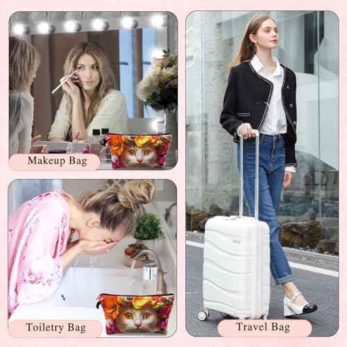 Cosmetic Bag for Women Small Travel Make Up Bag Travel Toiletries Pouch with Zipper for Organizing Small Items Travels Accessories Gift Bags for Birthday Christmas (NR10833)