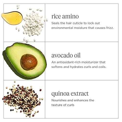 Briogeo Curl Charisma Rice Amino + Avocado Leave-In Defining Cr?me, Anti Frizz Hair Styling Moisturizer, Leave In Cream for Wavy, Curly, Coily Hair, Boosts Hydration, Vegan, Cruelty-Free
