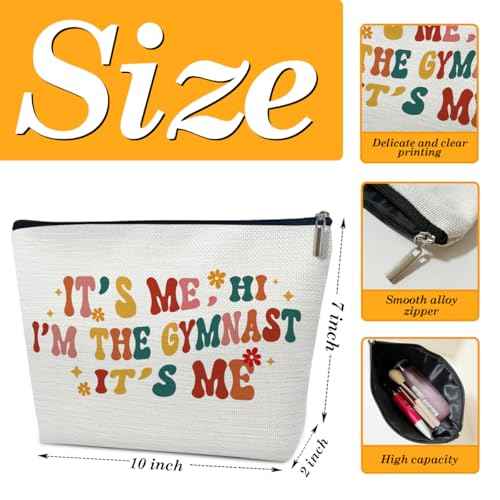 Gymnast Gifts Makeup Bag, It's Me, Hi I'm The Gymnast, Gymnastics Stuff and Graduation Appreciation Thank You Gifts for Women Girls Coworker