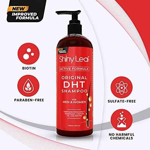 Anti-Hair Loss Shampoo With Biotin, for Men & Women - Sulfate-Free, Natural DHT Blocking Formula for Hair Growth, Thinning Hair Prevention, 16 Oz