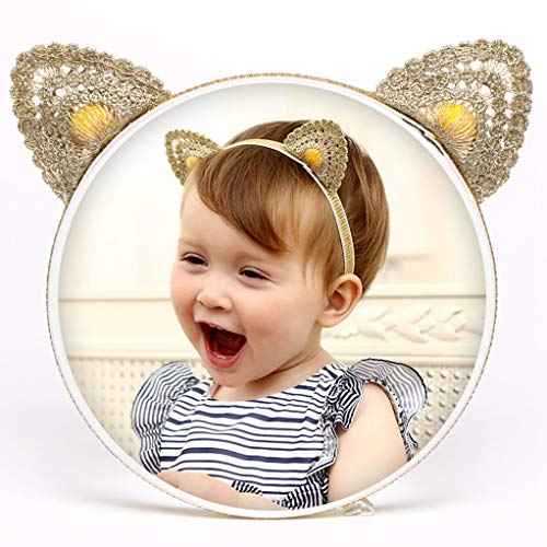 100% Handmade Hand Embroidery Lace Cat Ears Girl Headbands Cute Ears Elastic Hair Clip Hair Accessories