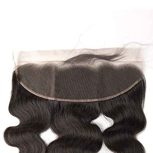 Body Wave Lace Frontal 13x4 Ear to Ear Lace Front Closure Brazilian Virgin Remy Human Hair with Baby Hair Body Wave Frontal Natural Black Color 16 inch