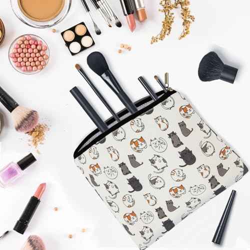 Degpum Cat Makeup Bags for Women,Perfect Cosmetic Bag Just A Girl Who Love Cats For Sisters,Daughters, Friends,Teen Girls & Women.Ideal Gift For Travel, Birthdays, & Christmas,Mothers Day