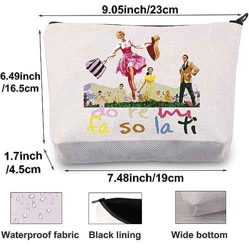 BWWKTOP Sound Musical Cosmetic Makeup Bag Von Trapp Gift Do Re Mi Fa So La Ti Theater Zipper Pouch Bag Musical Merchandise (Do Re Mi)
