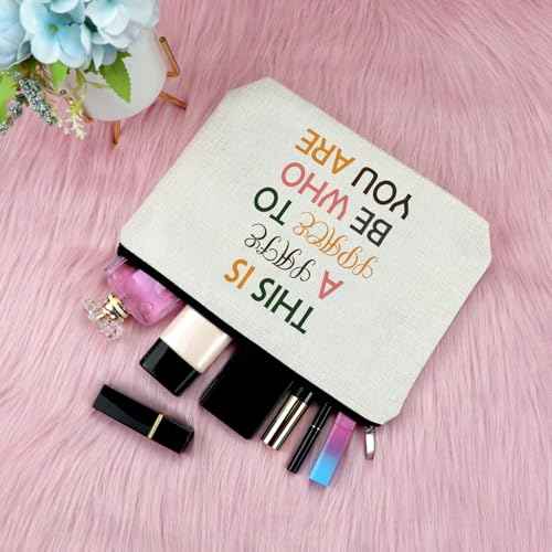 Mental Health Gifts for Women Makeup Bag Appreciation Gifts for Psychotherapist Therapist School Counselor Zipper Cosmetic Bag Christmas Birthday Present for Psychological Counselor Travel Pouch