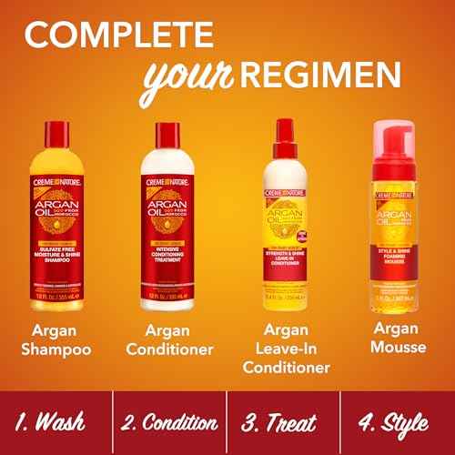 Creme of Nature, Argan Oil Leave In Conditioner, Detangling and Conditioning Formula for Normal Hair 8.45 Fl Oz