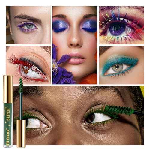 Fiber Lash Mascara - 6 Colors Waterproof Long-Lasting Charming Eye Lash Set for Eyelashes