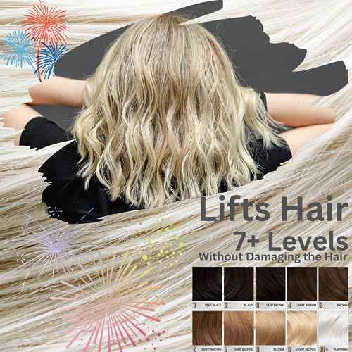 Perfect Blonde Hair Bleach Toner Lightener Powder Lightening Kit 20 Volume 800 ml Developer & Brush & Gloves - Made in Italy by Blond Forte