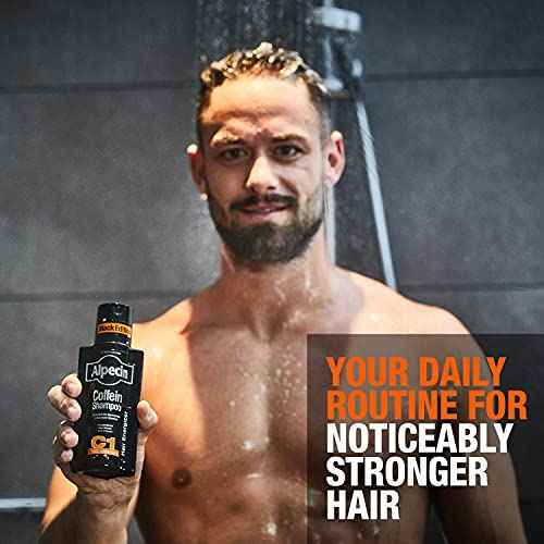 Alpecin Caffeine Shampoo C1 Black Edition with Bold Fragrance 8.45 oz I Hair Performance Enhancer Promotes Natural Hair Growth and Thickness I Energizes Scalp