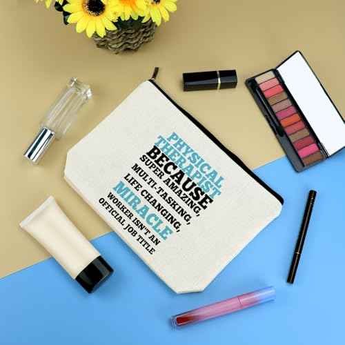 Physical Therapist Gift for Women Cosmetic Bag Physical Therapist Appreciation Gifts PT PTA Gift Physical Therapy Makeup Bag Thank You Gift for Physical Therapists Assistant Christmas Birthday Gift