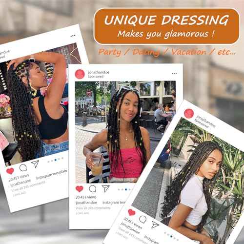 Hair Jewelry, Dreadlock Accessories, Gold Hair Cuffs, Soft Lightweight Braid Accessories, Hair Charms, Sturdy Loc Jewelry, Adjustable Hair Cuffs, Loc Jewels for Black Women, Men (220Pcs-Gold)